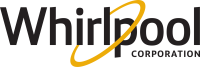 Whirlpool logo: black text with a yellow swoosh looping around the &ldquo;W&rdquo; and &ldquo;irlpool.&rdquo;